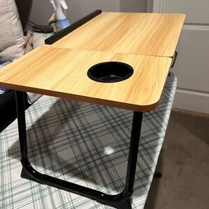 Portable Wooden Lap Desk with Cup Holder